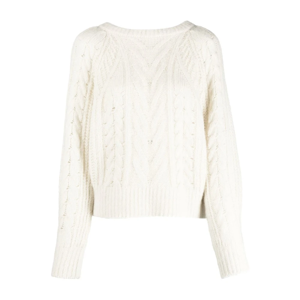 Iro Beige Pullover - Female - Round-Neck Knitwear - L - Knitwear