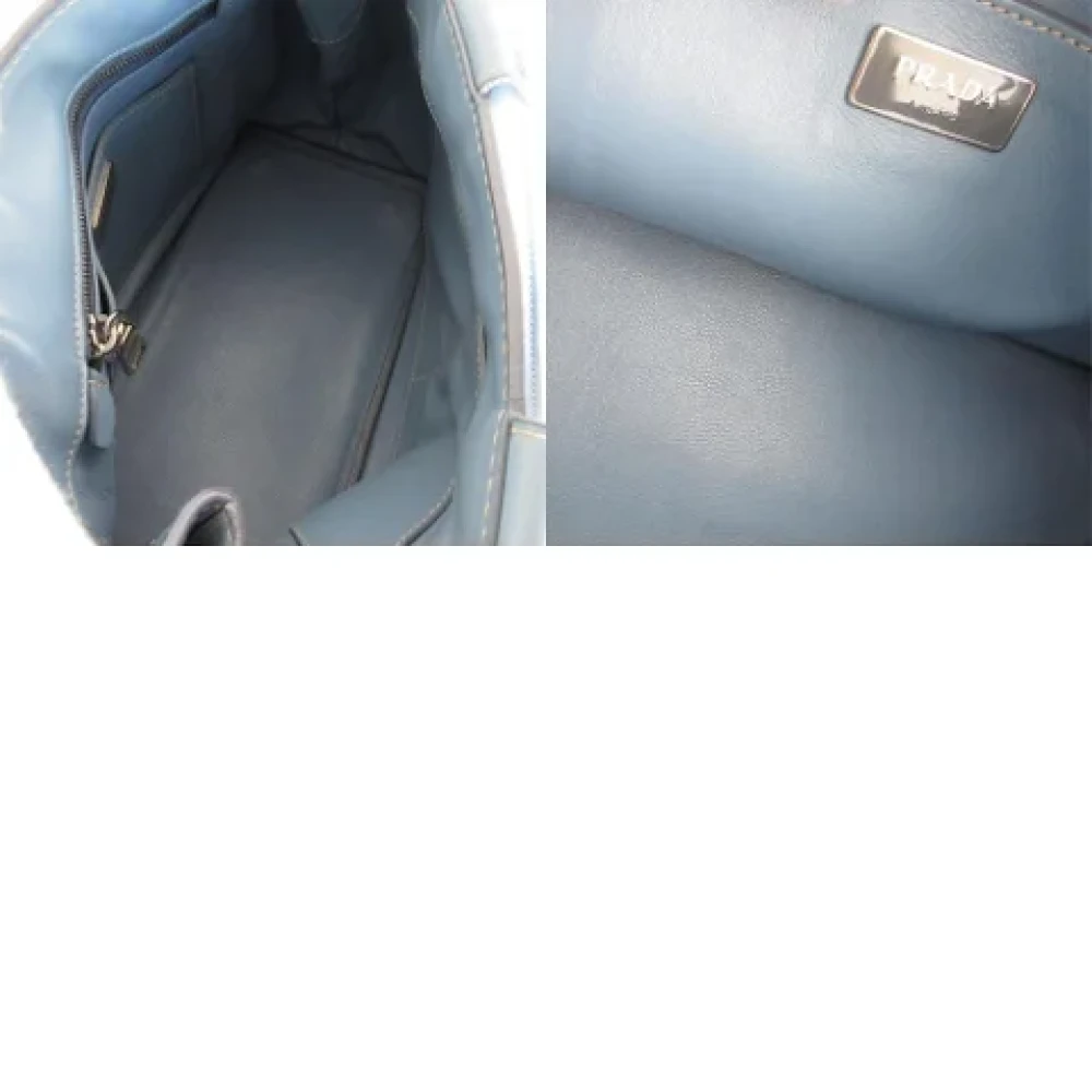 Prada Vintage Pre-owned Leather prada-bags Blue Dames