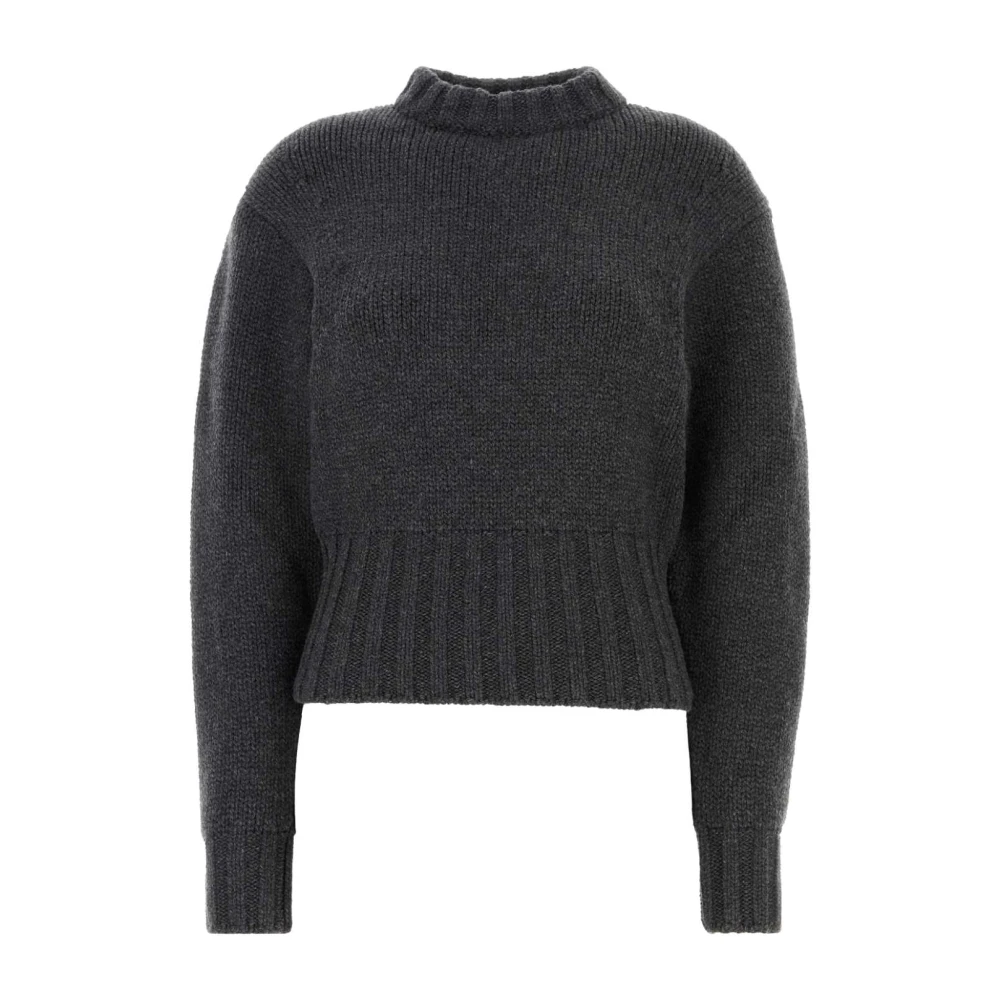 Alexander mcqueen Donkergrijze Wollen Trui Gray Dames