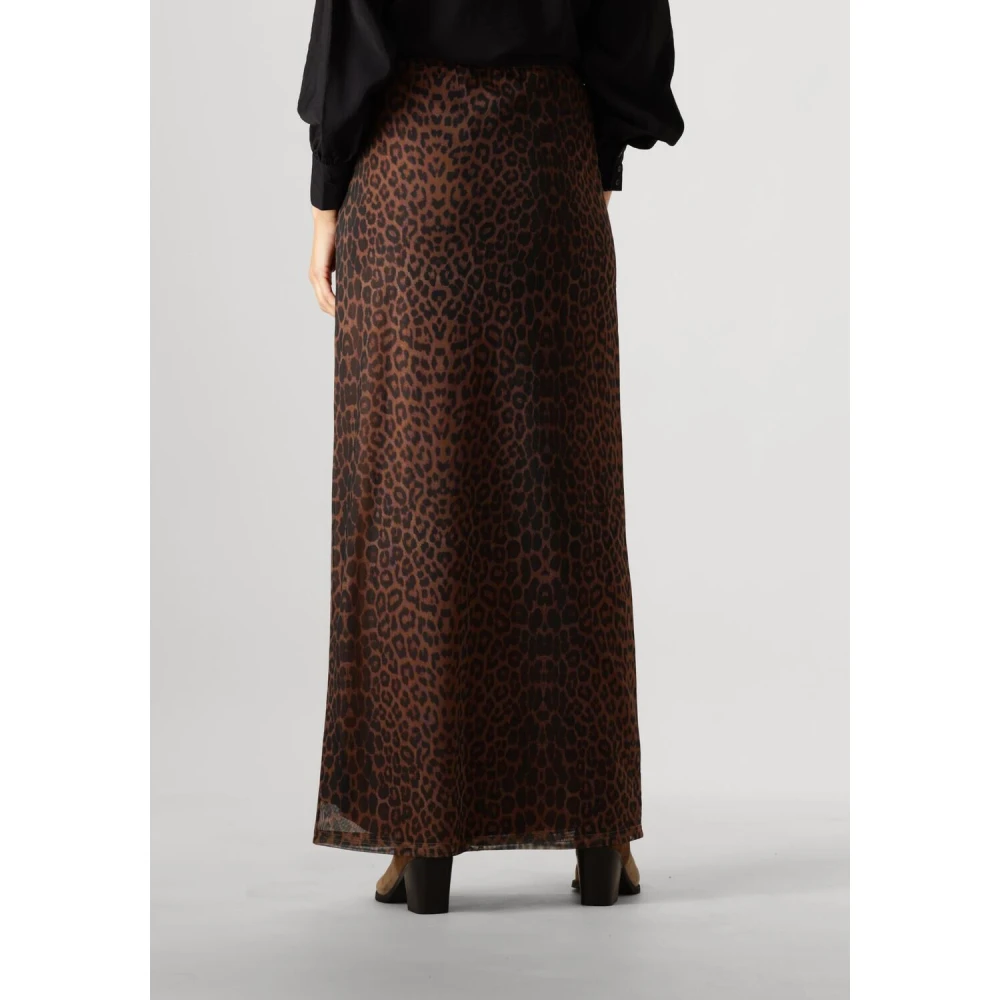 Refined Department Luipaardprint Maxi Rok Jasmijn Brown Dames