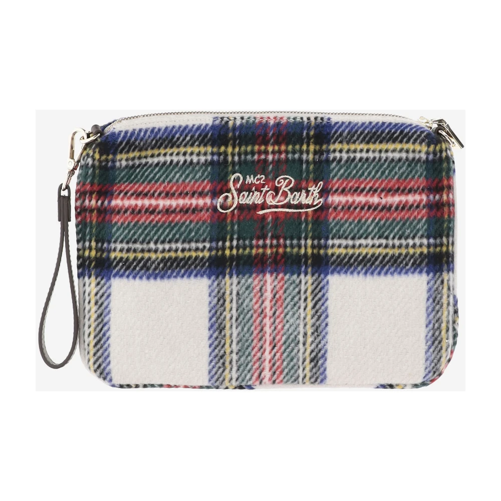 MC2 Saint Barth Geruit Patroon Wollen Clutch Tas Multicolor Dames