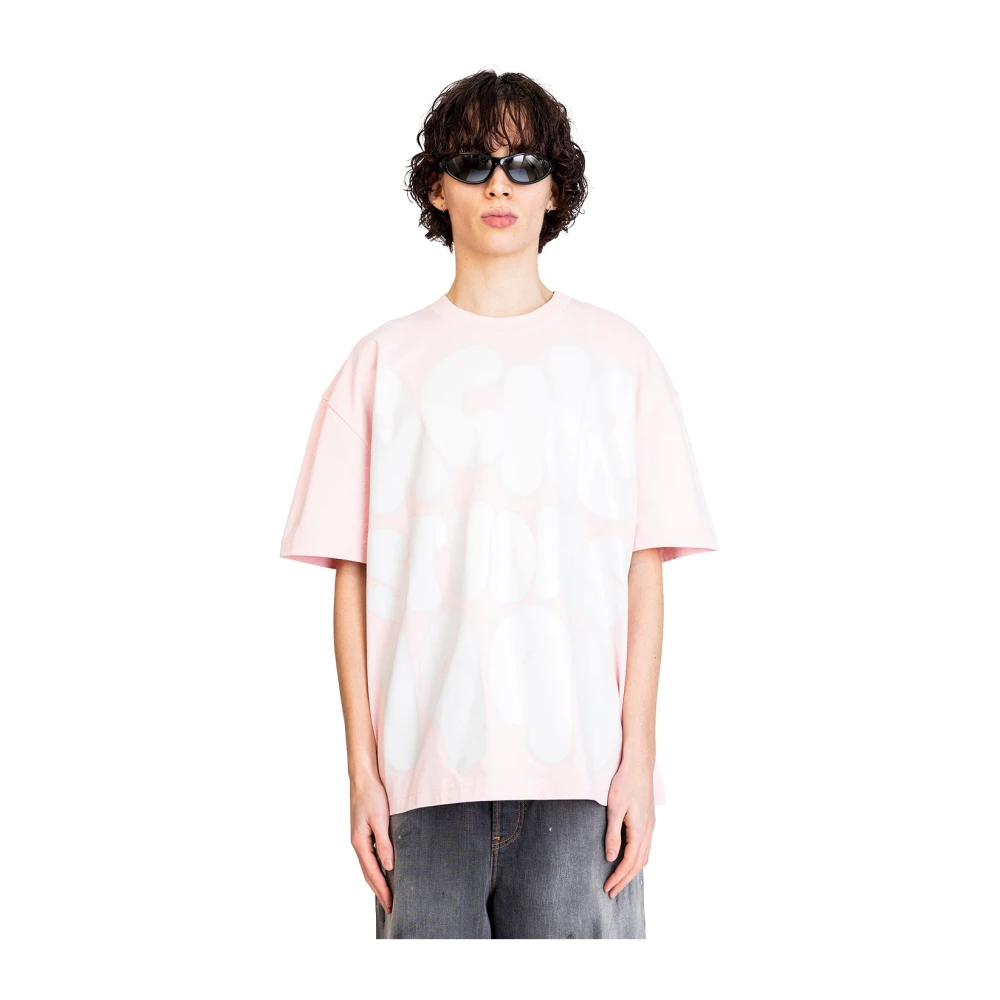 Acne Studios Onschuldig Roze Logo T-Shirt Pink Heren