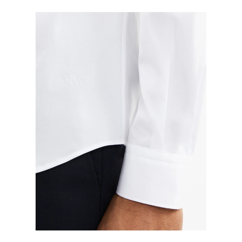 Fay Witte Shirt voor Mannen White Heren