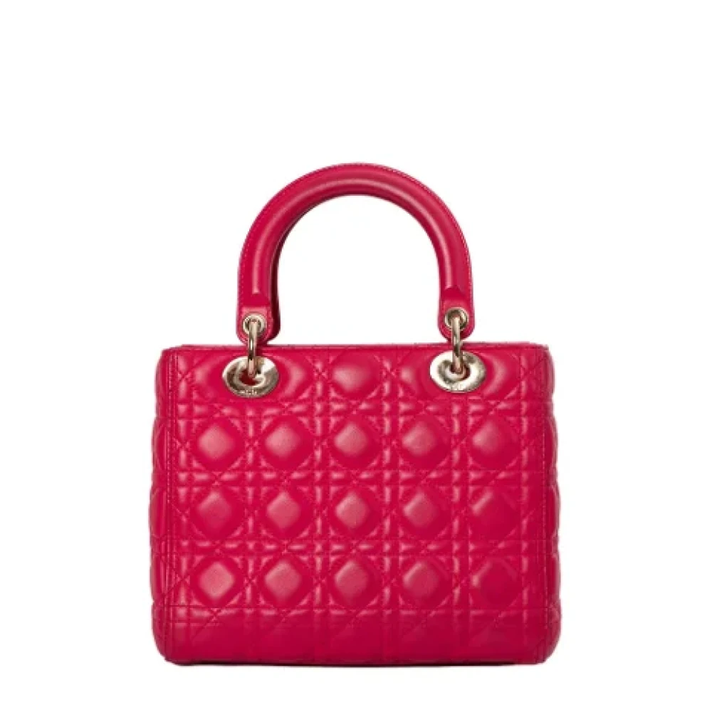 Dior Vintage Pre-owned Leather dior-bags Pink Dames