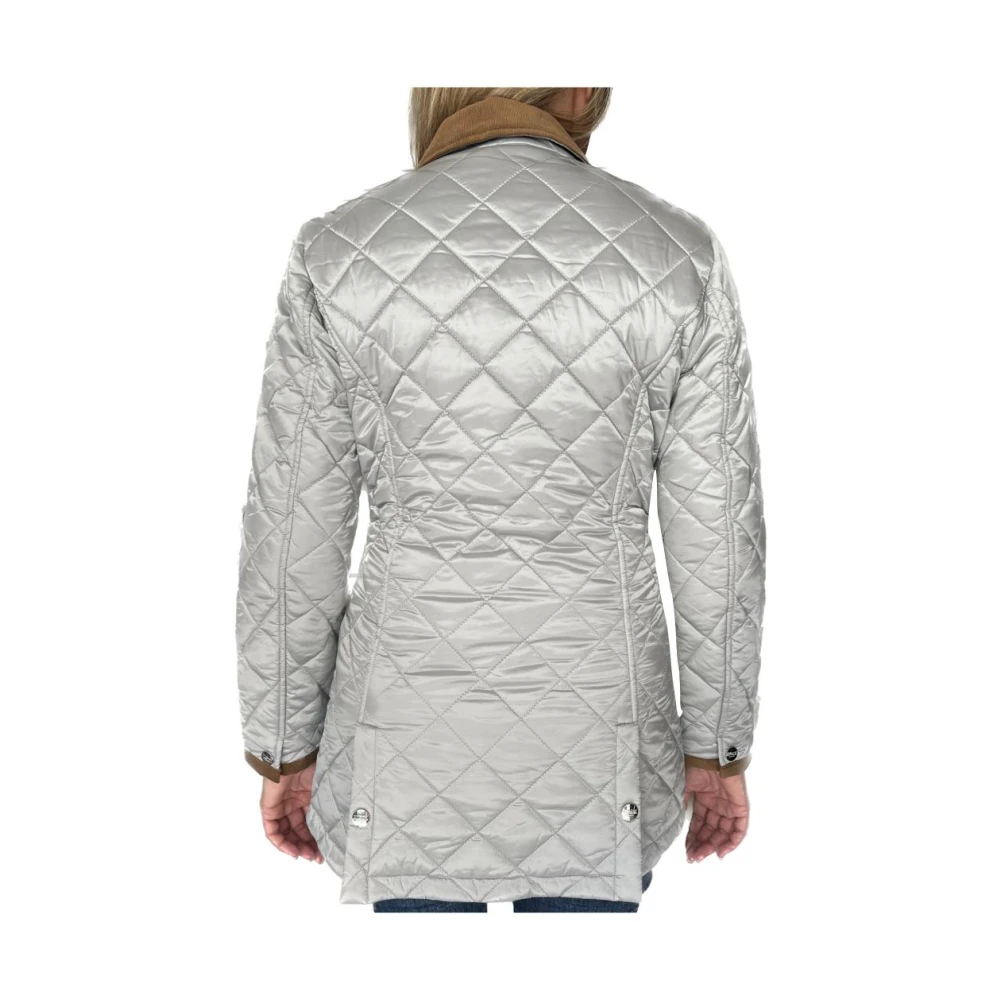Husky Original Korte donsjas met fluwelen details Gray Dames