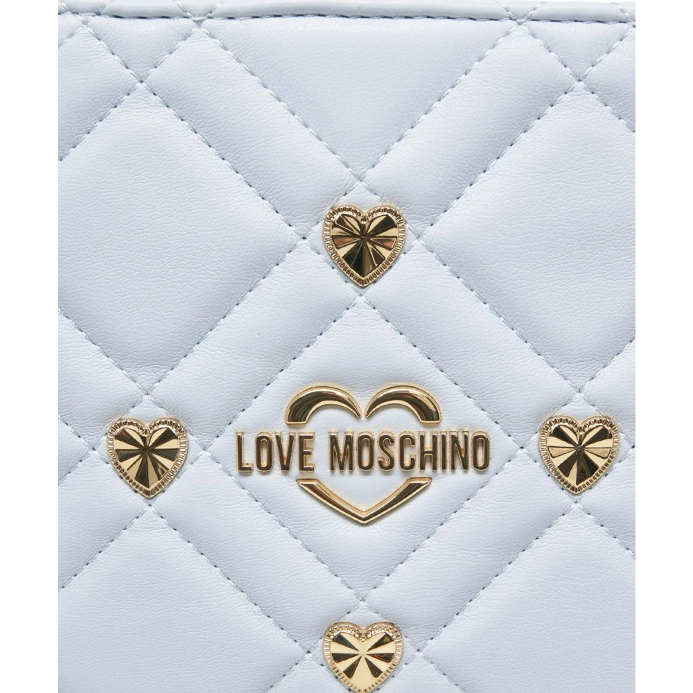Love Moschino Blauwe Stud Detail Handtas Blue Dames