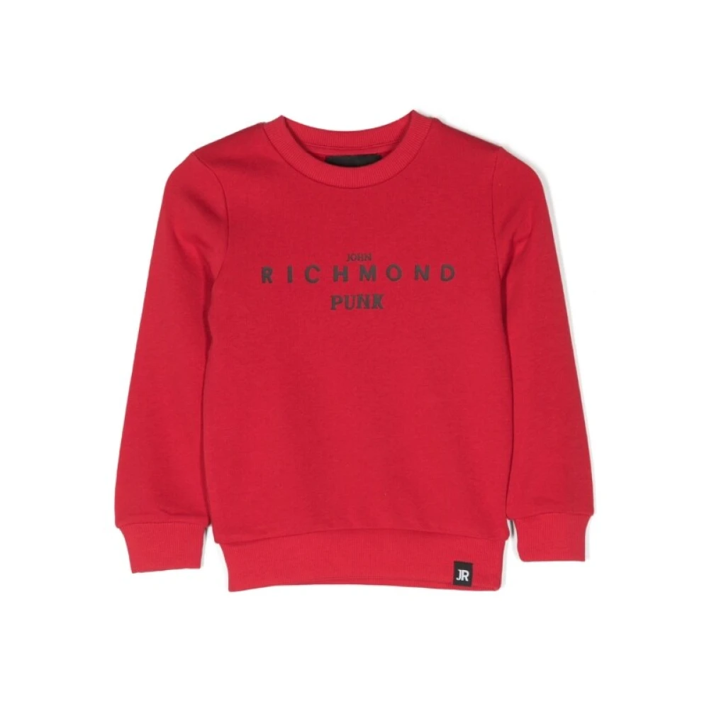 John Richmond Sweatshirt med kontrastlogo Red, Pojke