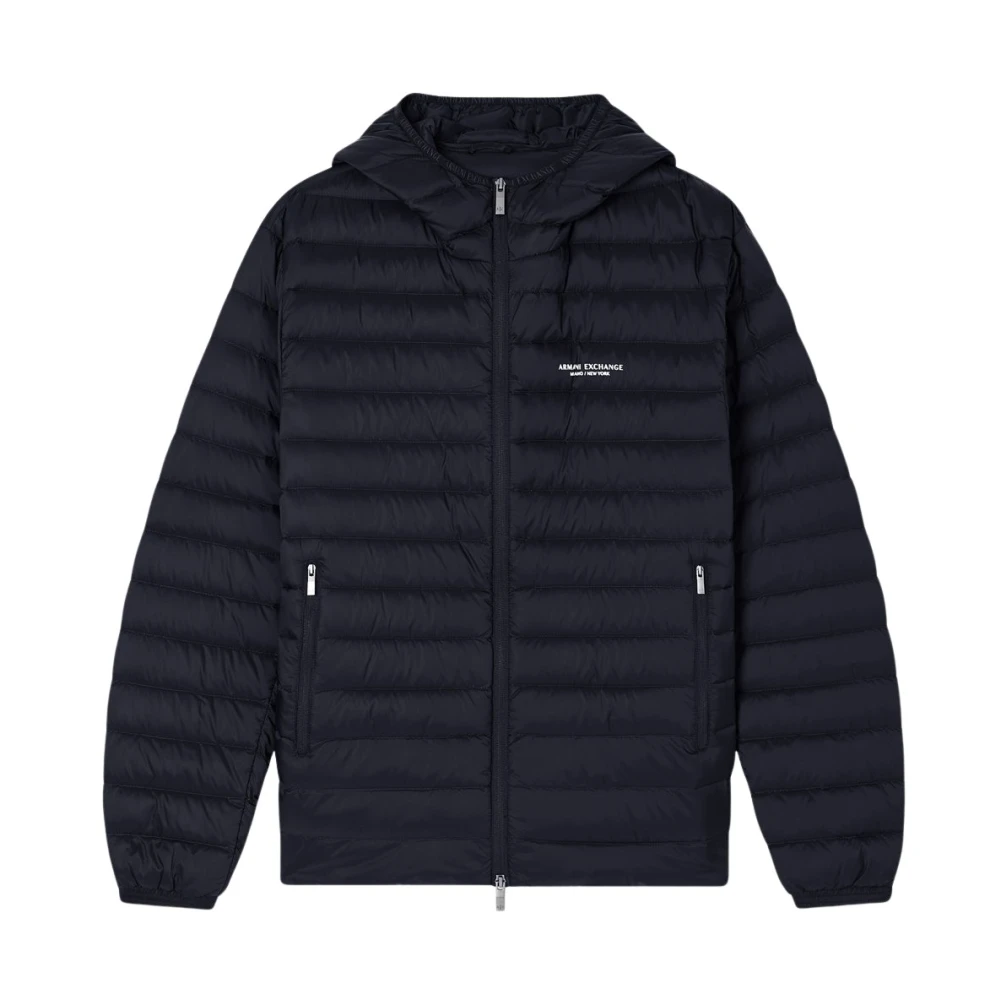 Armani Exchange Mannelijk Zwart Jassen Heren, L, Nylon, Piumino
