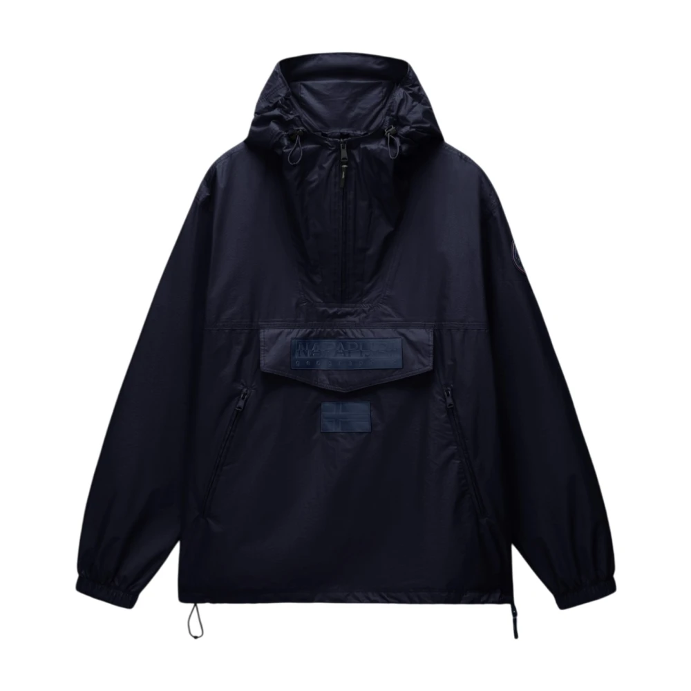 Napapijri Men's Blue Windbreakers, L, Rainforest Next Summer Anorak