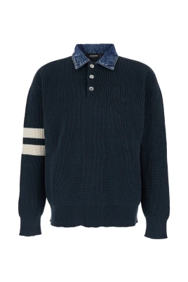 Denim mix D2 Knit Pullover