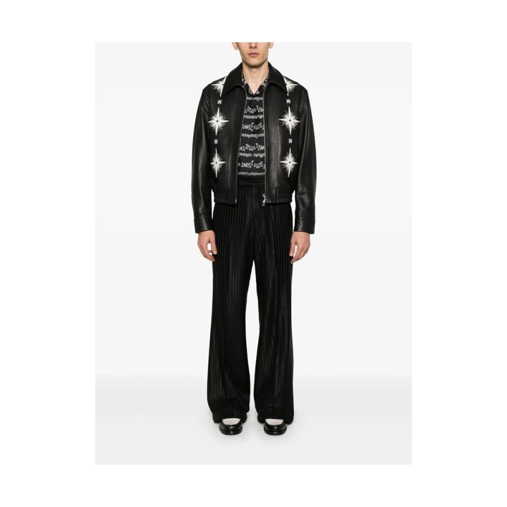Amiri Zwarte Broek met Voorknoop Black Heren