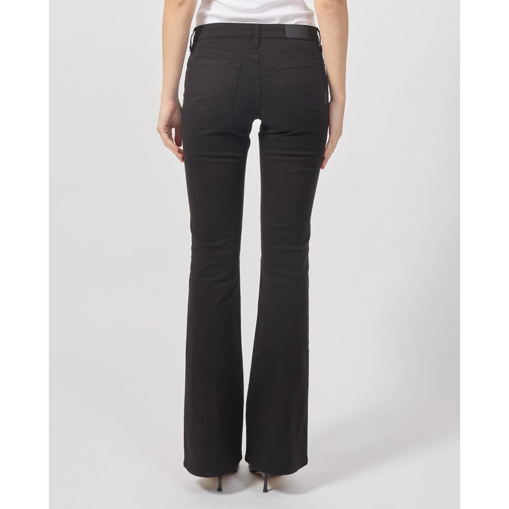 Armani Exchange Zwarte Slim Fit Flared Jeans Black Dames