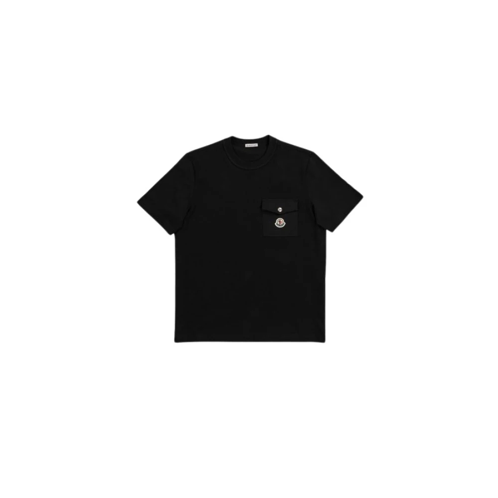 Moncler - Tops > T-Shirts - Black - Moncler - Modalova