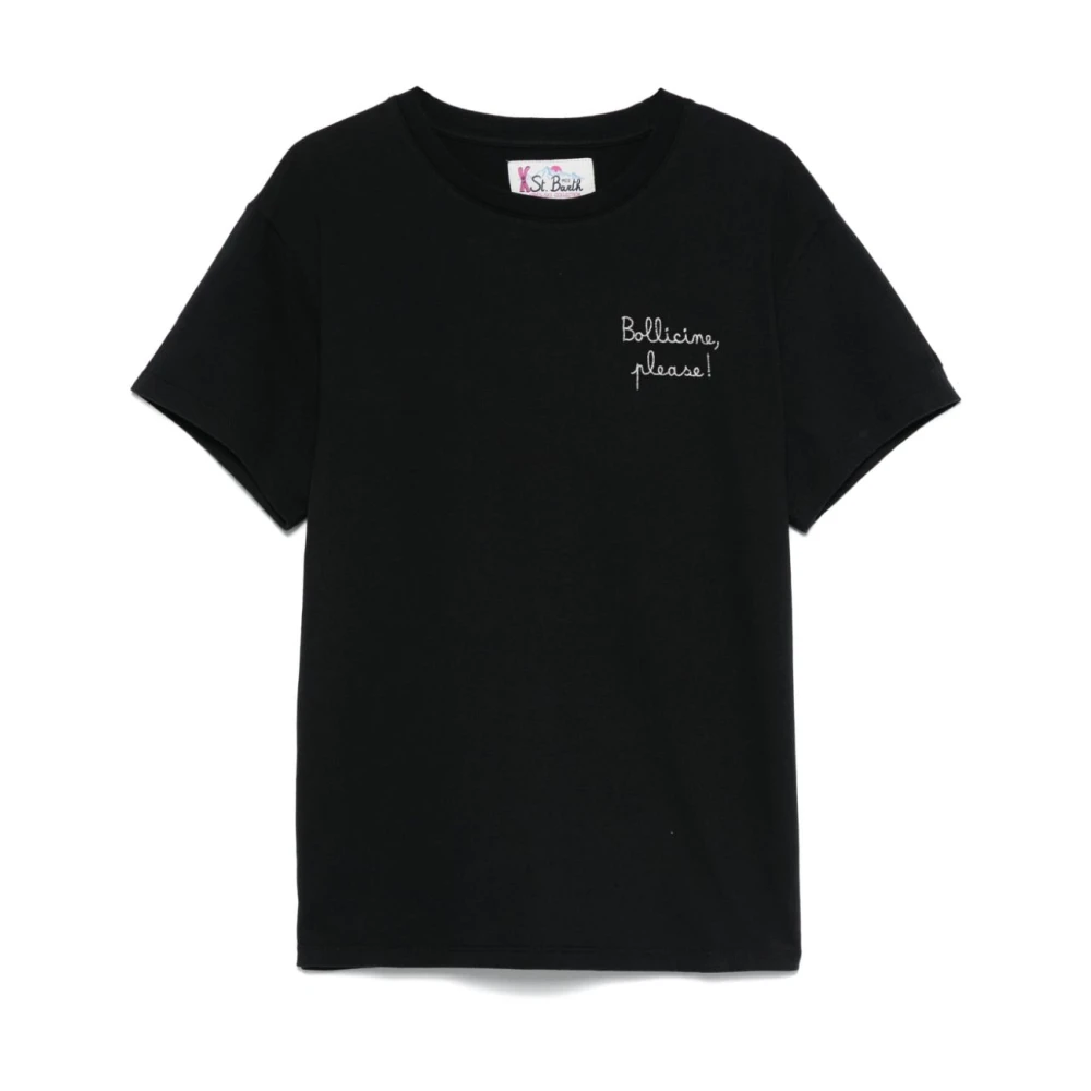 MC2 Saint Barth Blauw Katoenen Jersey Crew Neck T-shirt Blue Dames