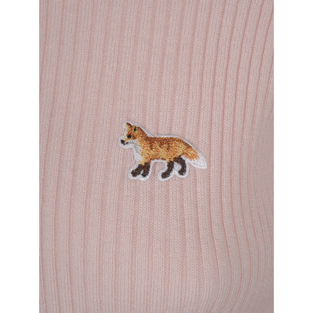 Maison Kitsuné Baby Fox Patch Sweater Collectie Pink Dames