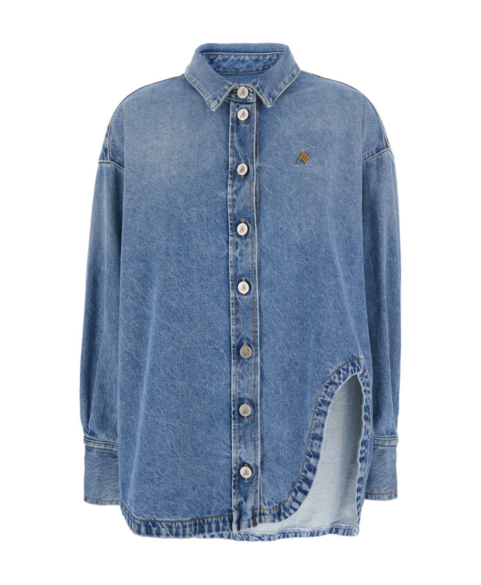 chemise-en-coton-bleu-brode