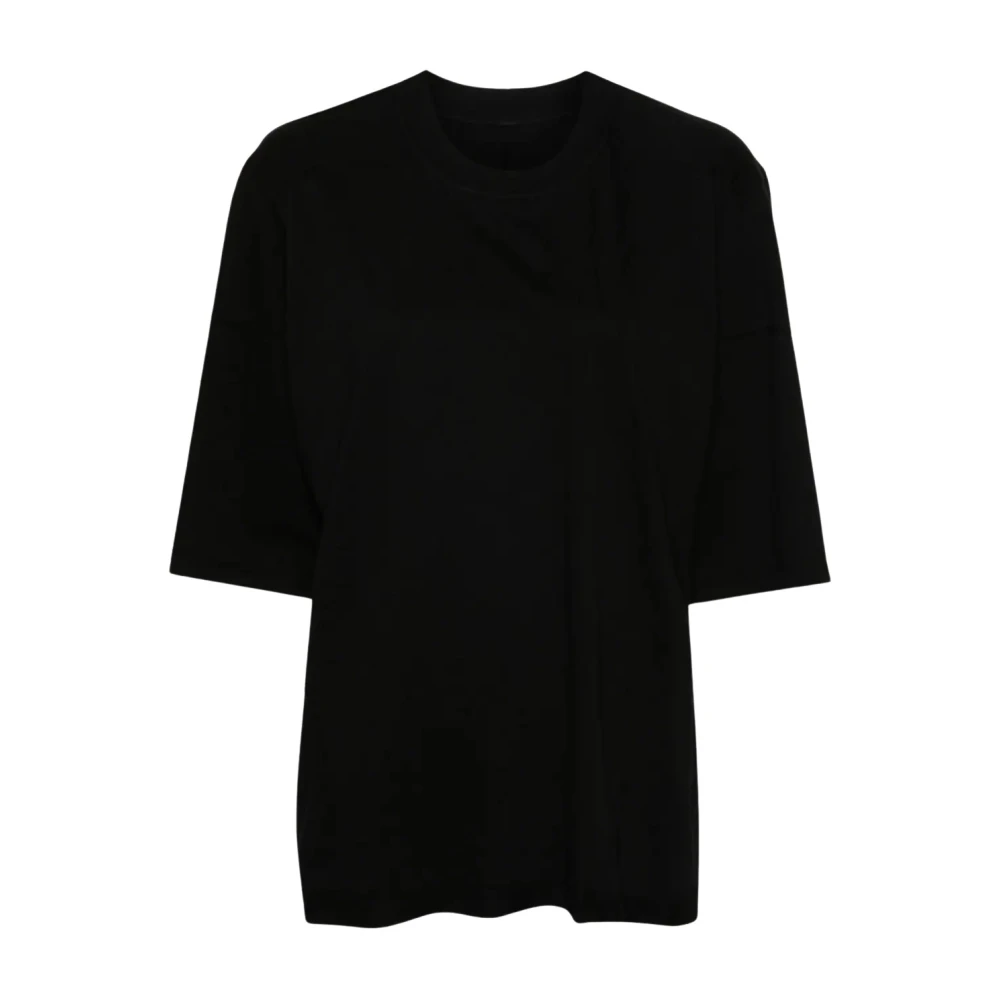 Rick Owens Zwarte Walrus T-shirt Oversized Pasvorm Black Dames