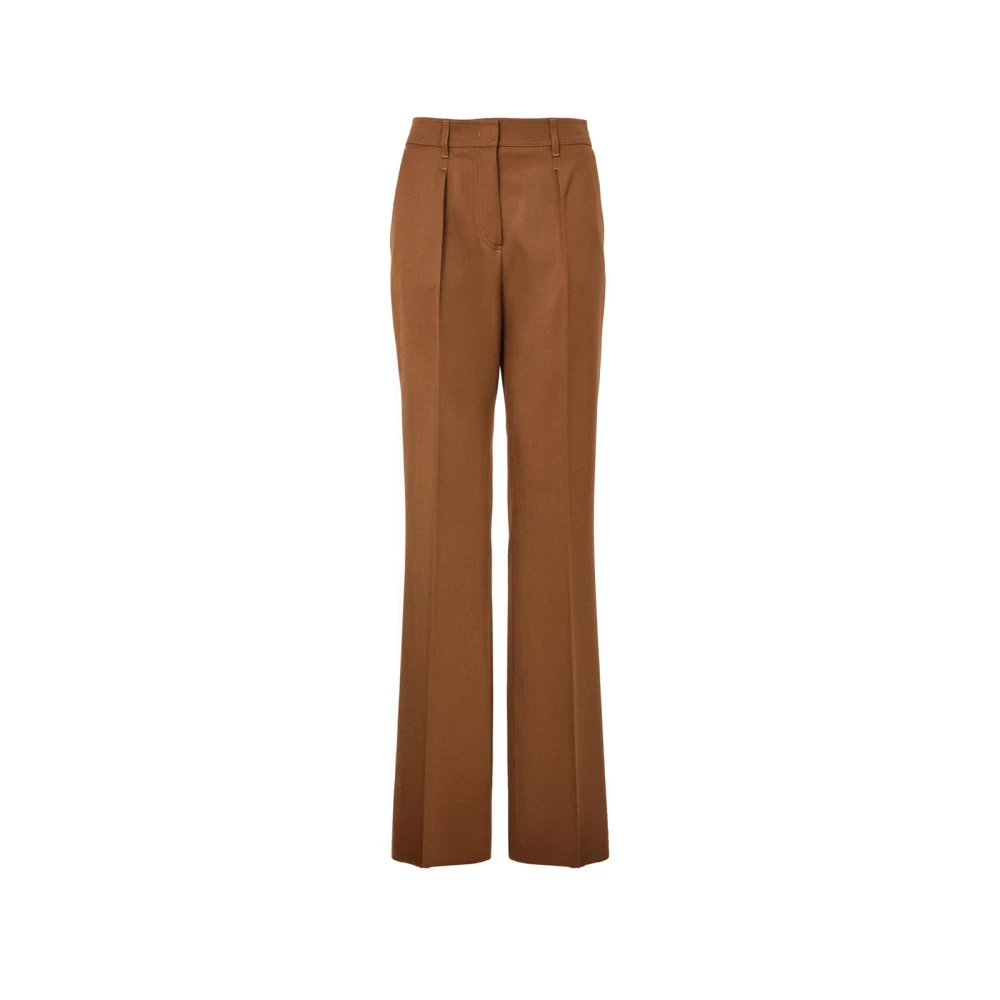 Max Mara Brown Wide Trousers, Female, M, Wide Trousers
