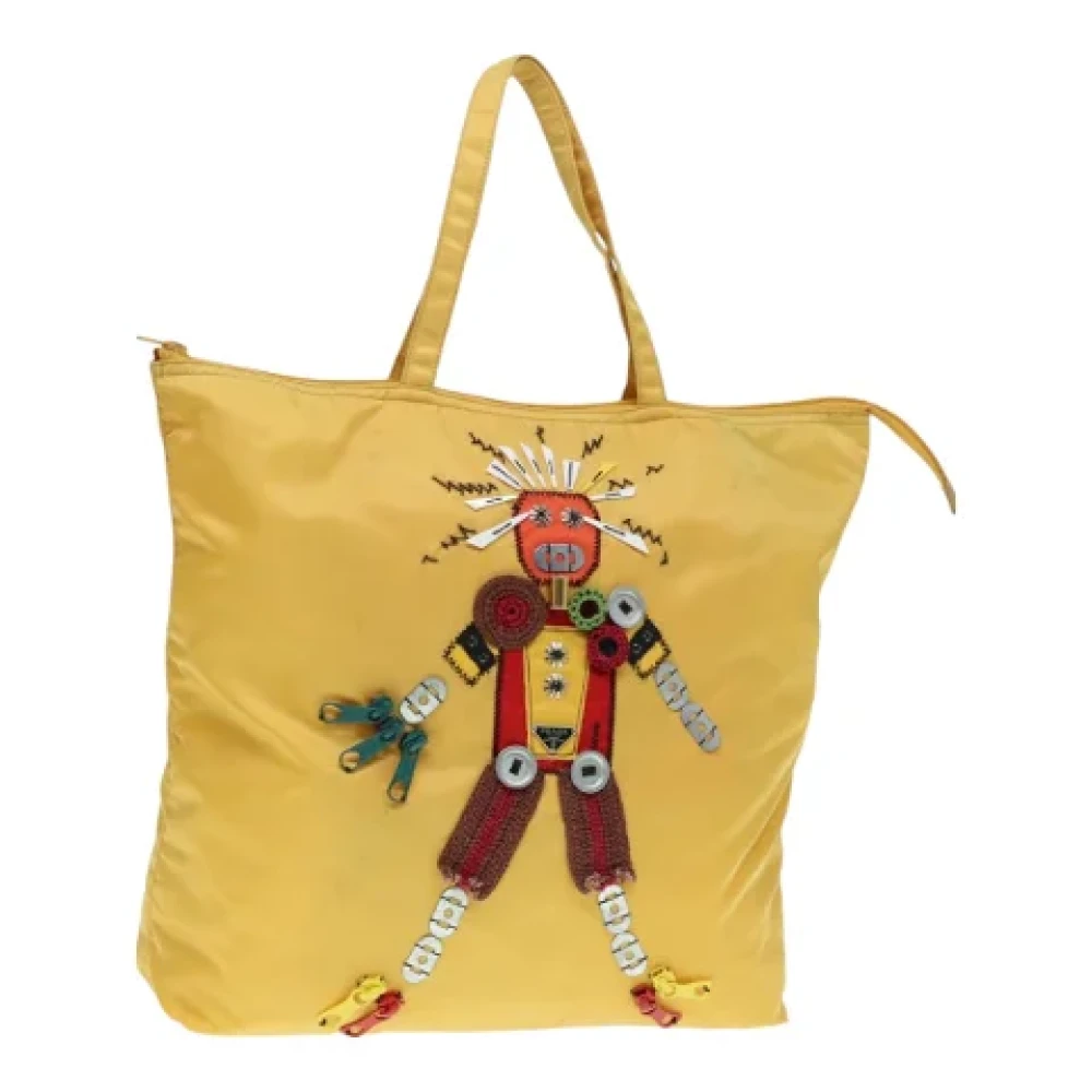 Prada Vintage Pre-owned Leather totes Yellow Dames