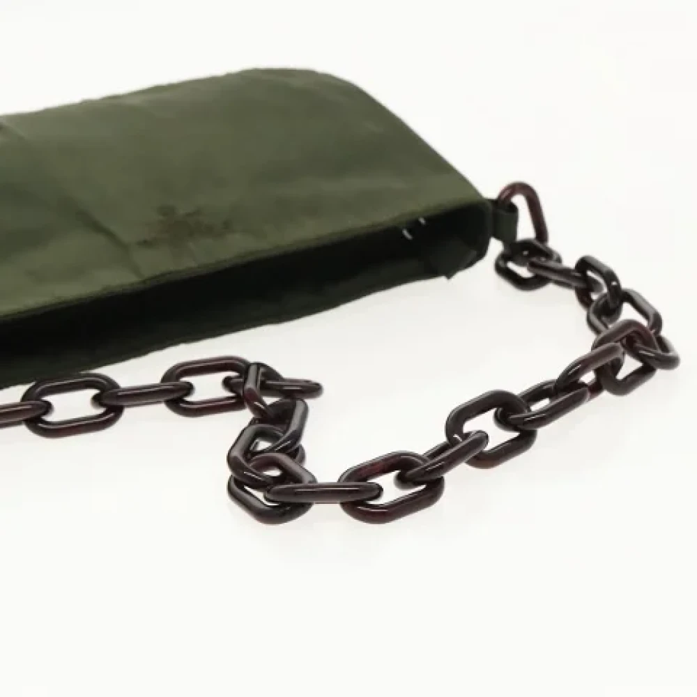 Prada Vintage Pre-owned Nylon prada-bags Green Dames