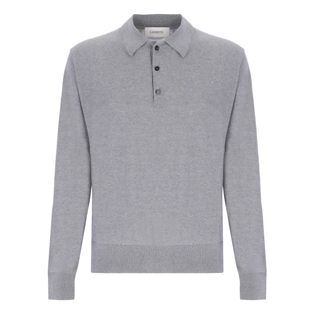 Laneus Lange mouw polo Gray Heren
