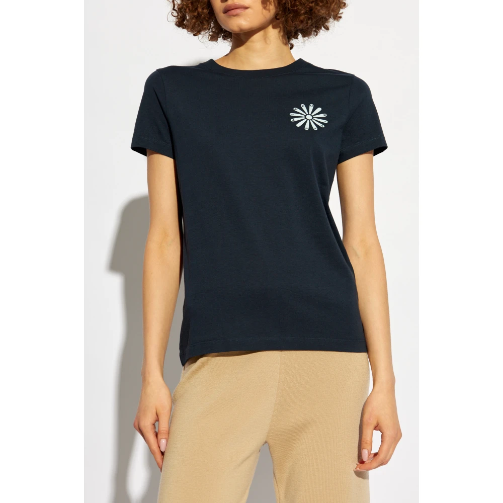 Kenzo Bedrukt T-shirt Blue Dames