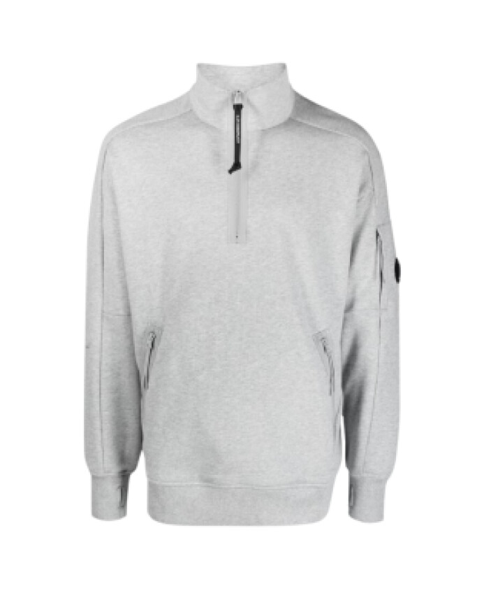 sweat-shirt-molletonne-gris-chine-a-motif-diagonal-en-relief