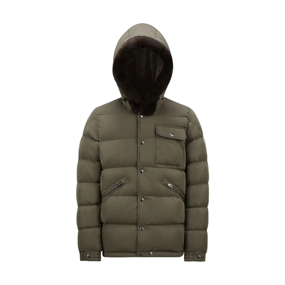 Moncler Groene Pufferjas met Teddy Capuchon Green Heren