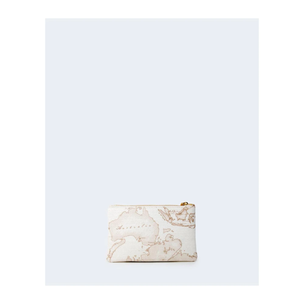 Alviero Martini 1a Classe Witte Textuur Compacte Tas met Rits White Dames