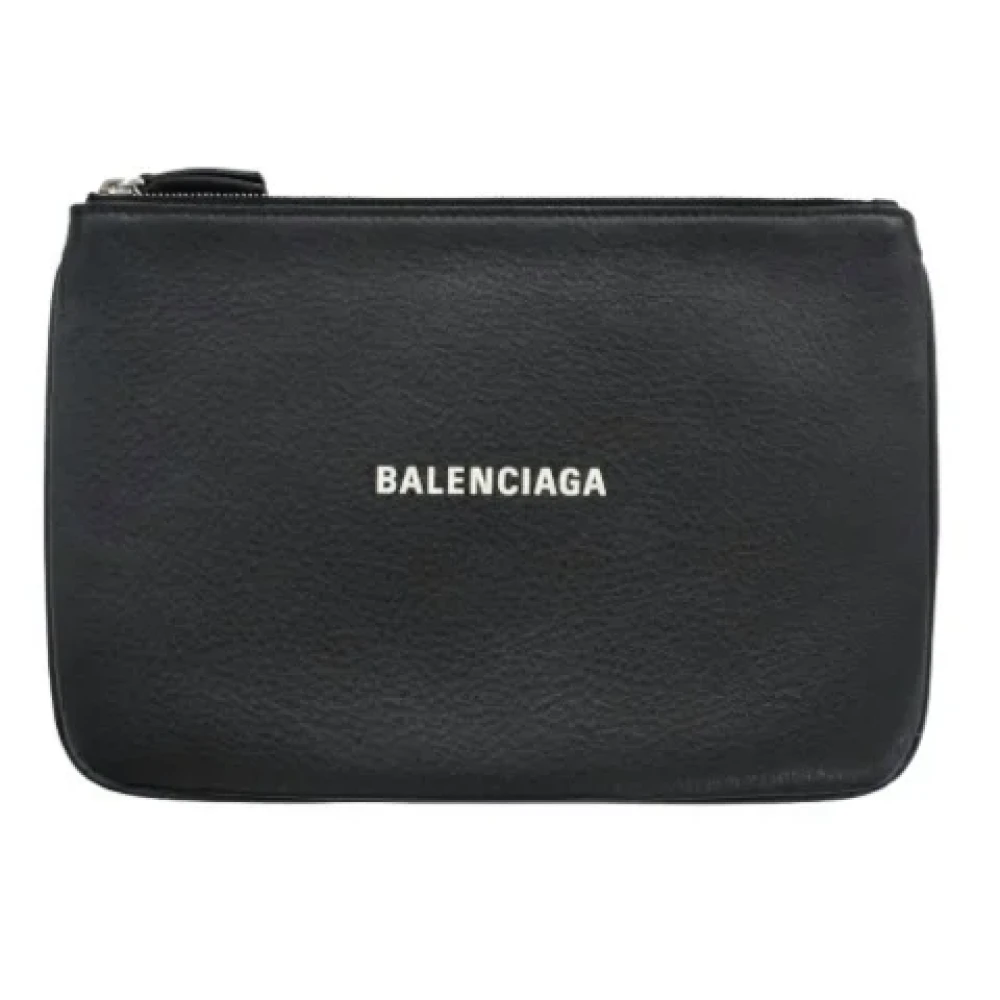 Balenciaga Vintage Pre-owned Leather clutches Black Dames