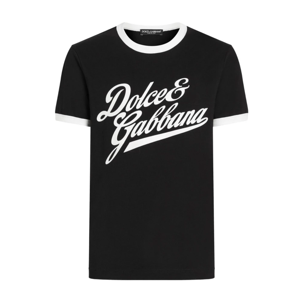 Dolce & Gabbana Men's Black T-Shirts, Xl, Logo T-Shirt