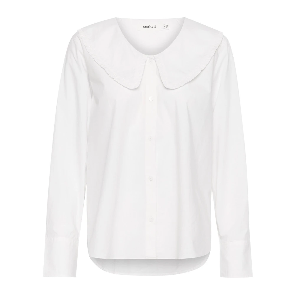 Soaked in Luxury Witte Whisper Lange Mouw Blouse White Dames