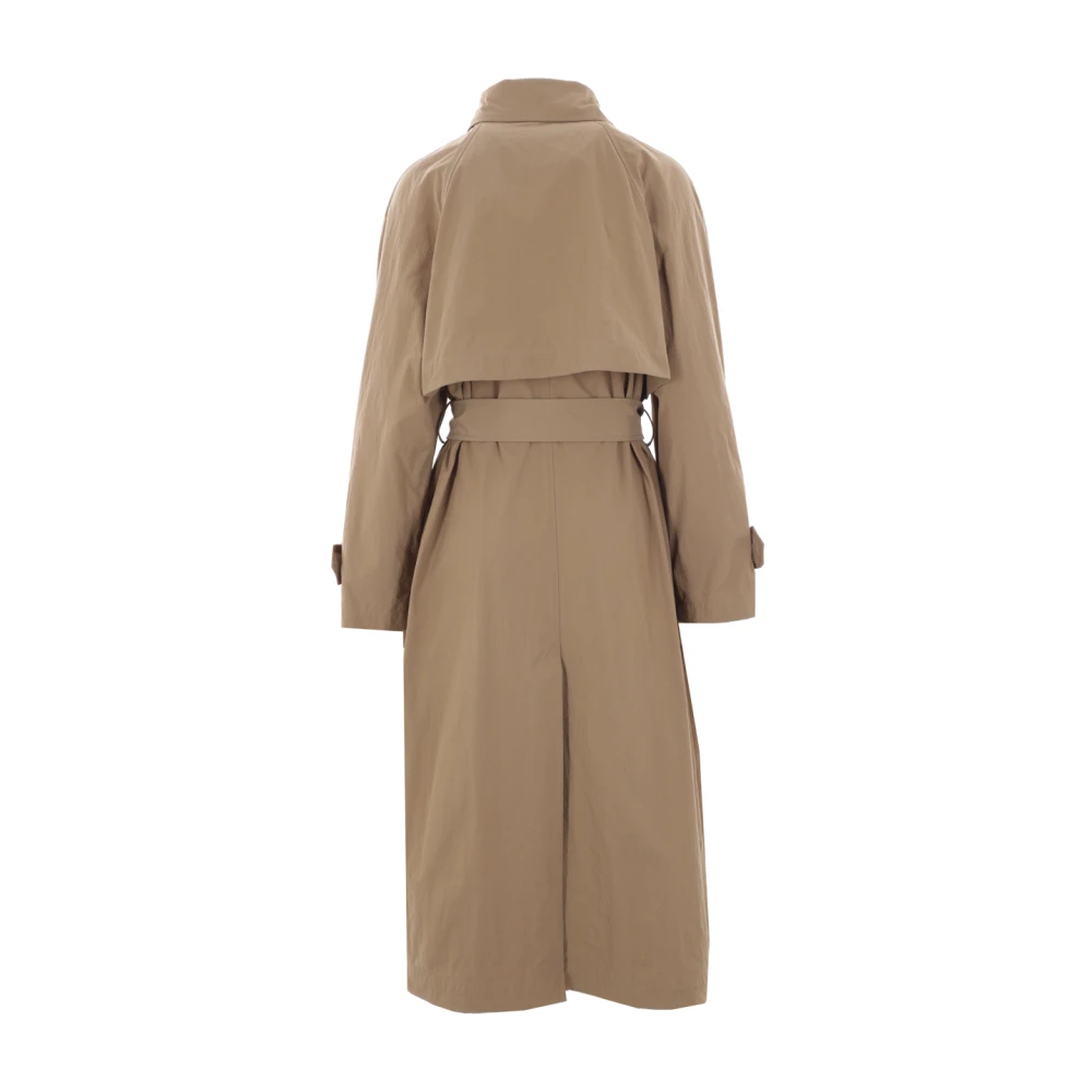 BRUNELLO CUCINELLI Beige Dubbelbreasted Trenchcoat Beige Dames