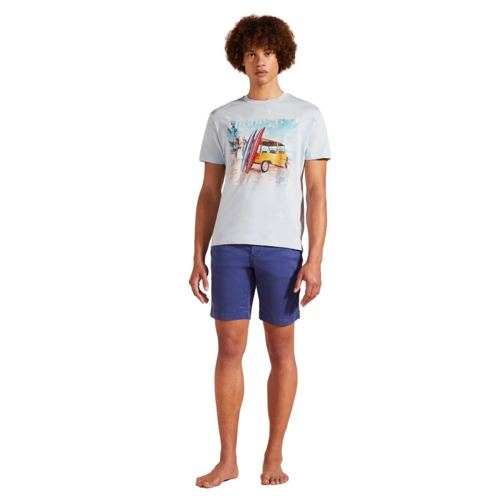 Vilebrequin Heren Surf Katoenen T-shirt Blue Heren