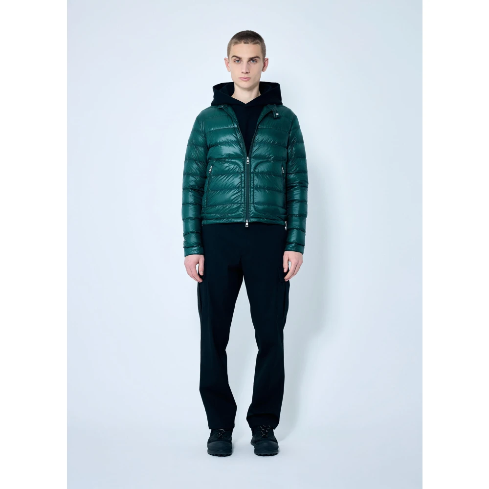 Moncler Acorus Short Down Jacket Green Heren