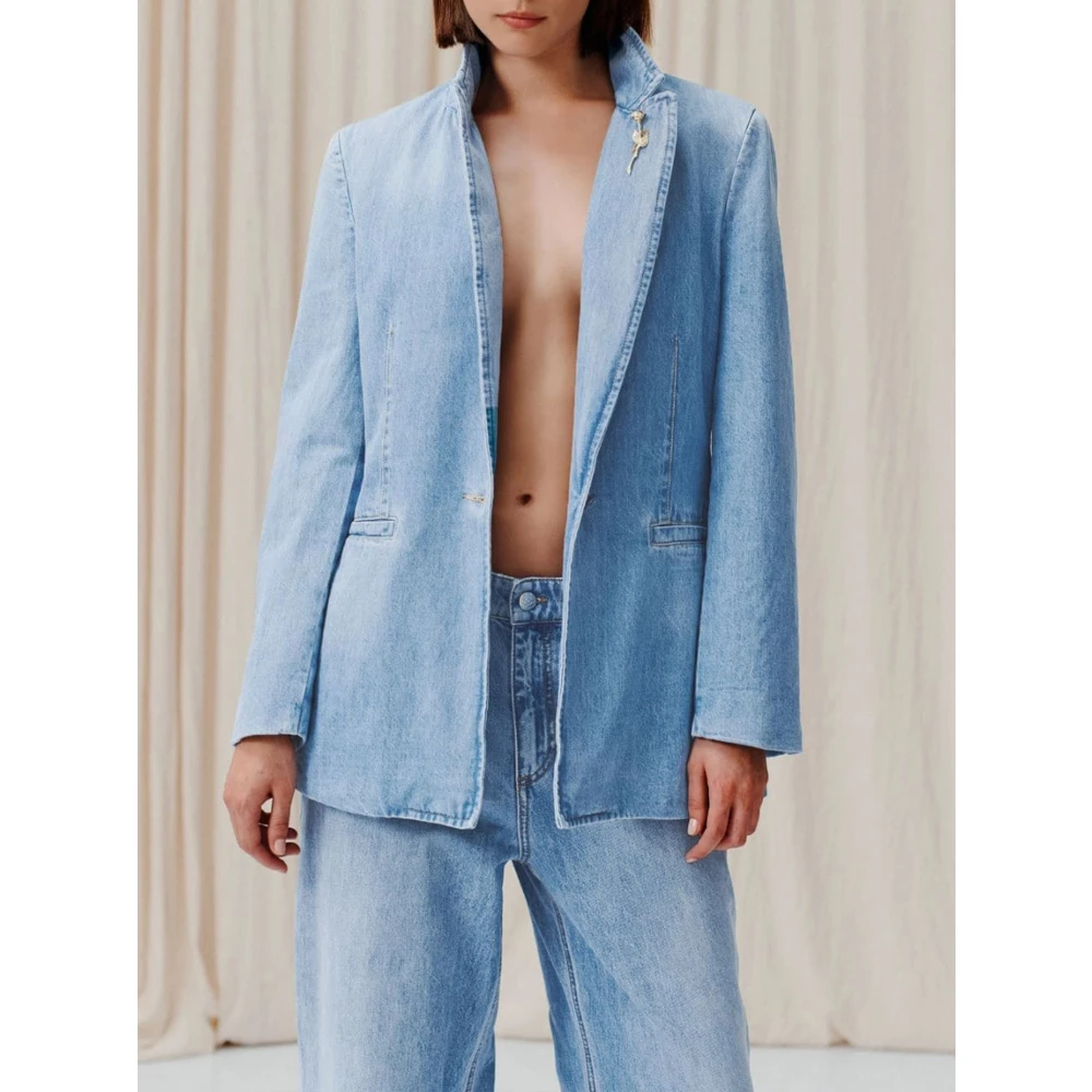 Marella Klassieke Denim Jeans Blue Dames