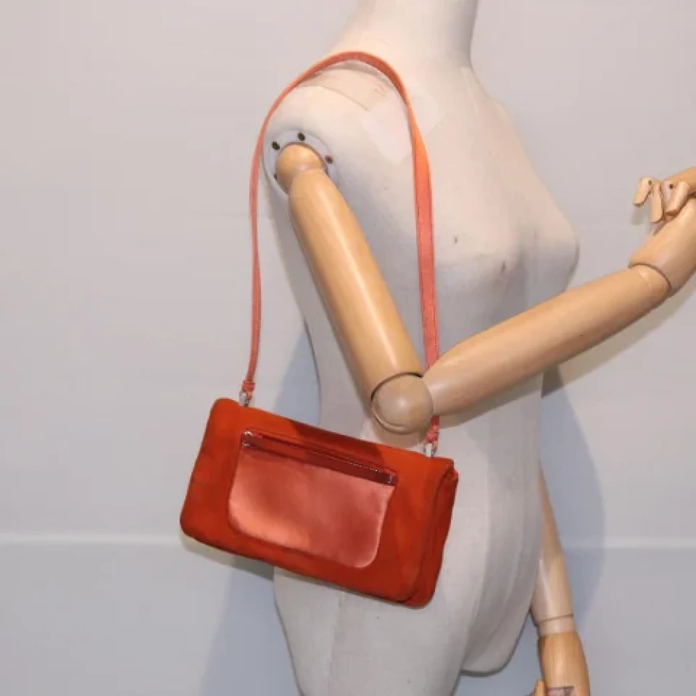 Prada Vintage Pre-owned Suede prada-bags Orange Dames