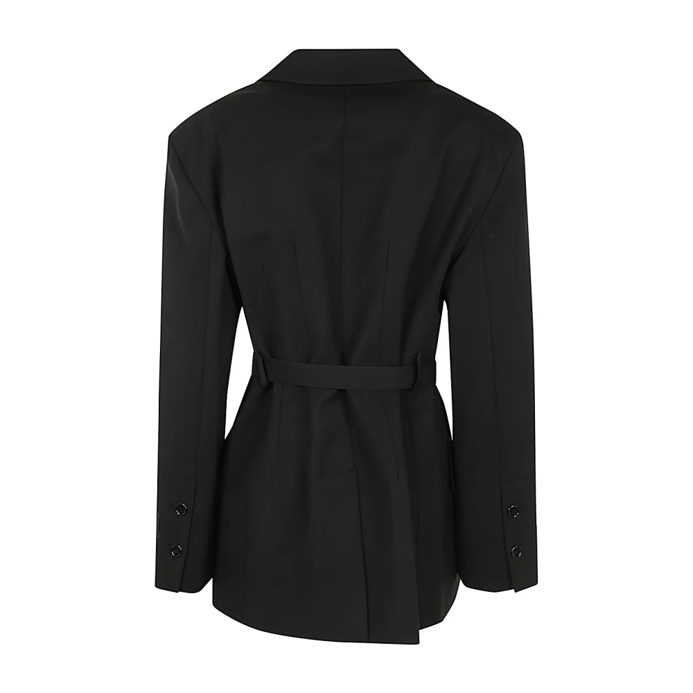 Patou Zwarte Oversized Riemjas Black Dames