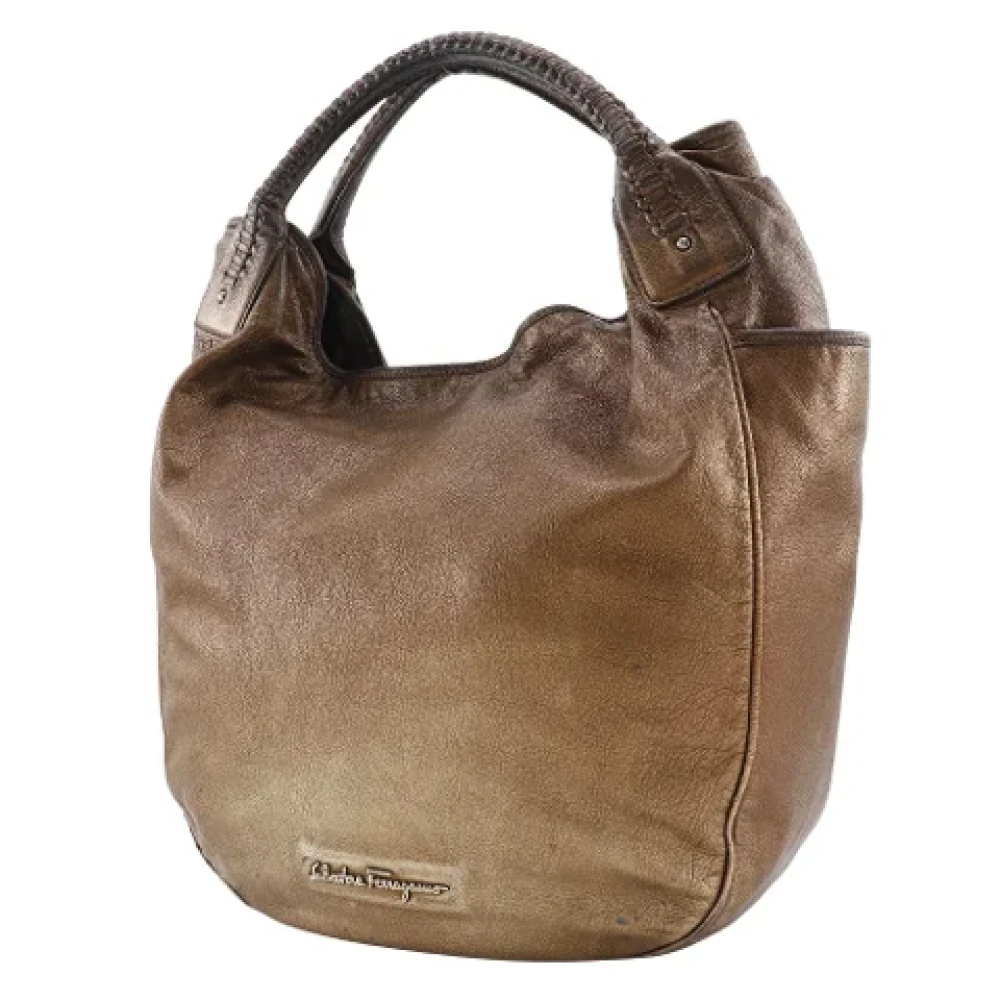 Salvatore Ferragamo Pre-owned Leather totes Brown Dames