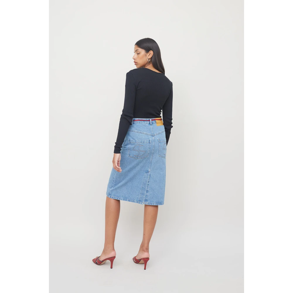 Opéra Sport Denim Lily Katoenen Rok Blue Dames