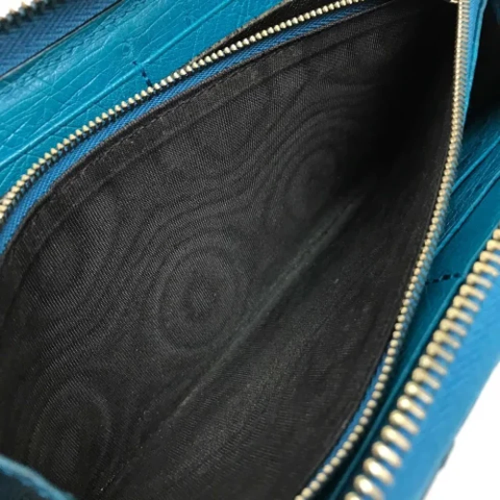 Gucci Vintage Pre-owned Leather wallets Blue Dames