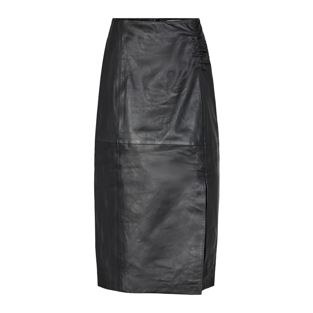 Levete Room Schapenleren Rok Perfecte Pasvorm Black Dames