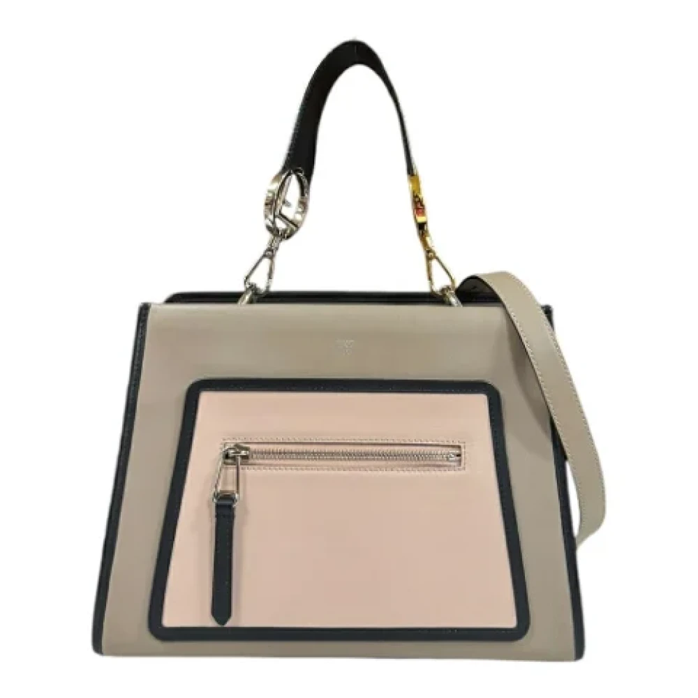 Fendi Vintage Pre-owned Leather fendi-bags Beige Dames