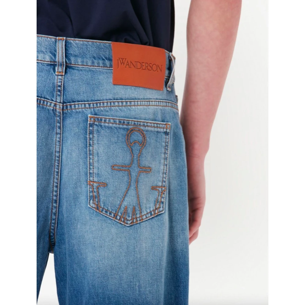 JW Anderson Lichtblauwe Bucket Jeans Blue Heren