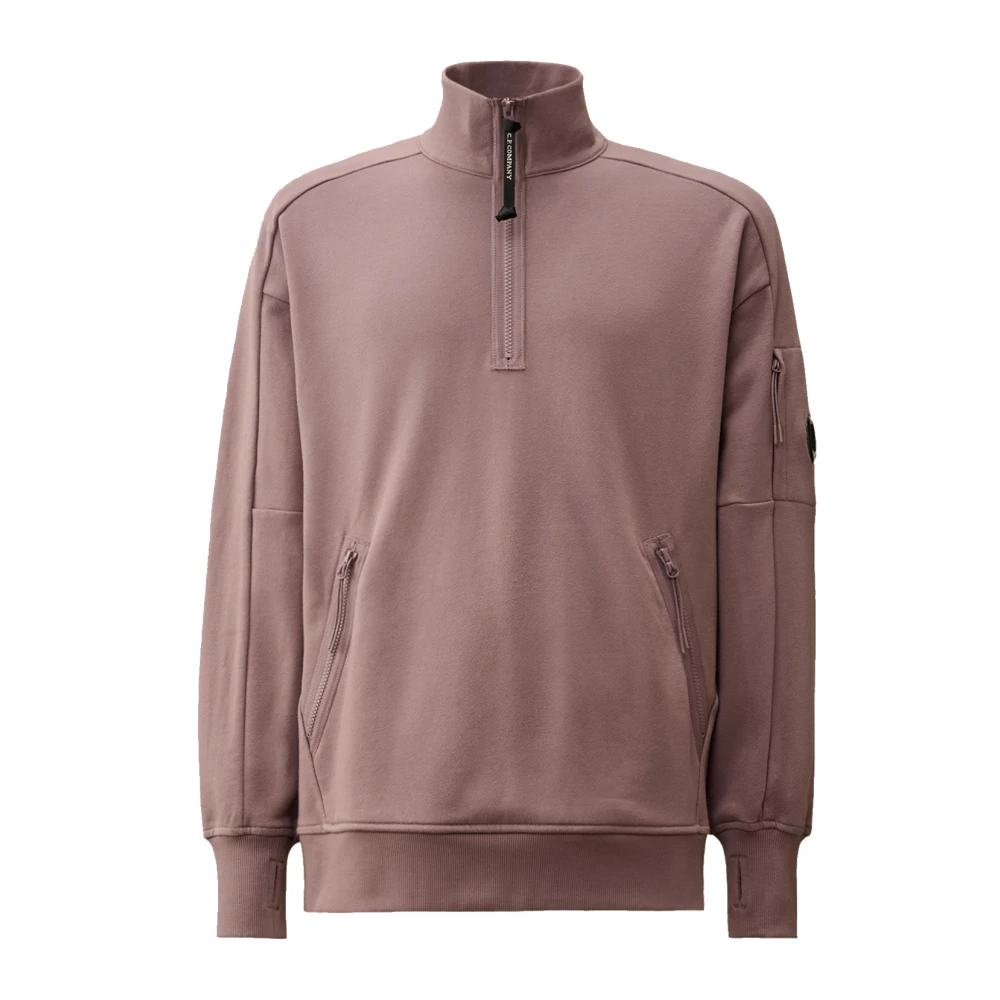 C.P. Company Polo Kraag Sweatshirt Purple Heren