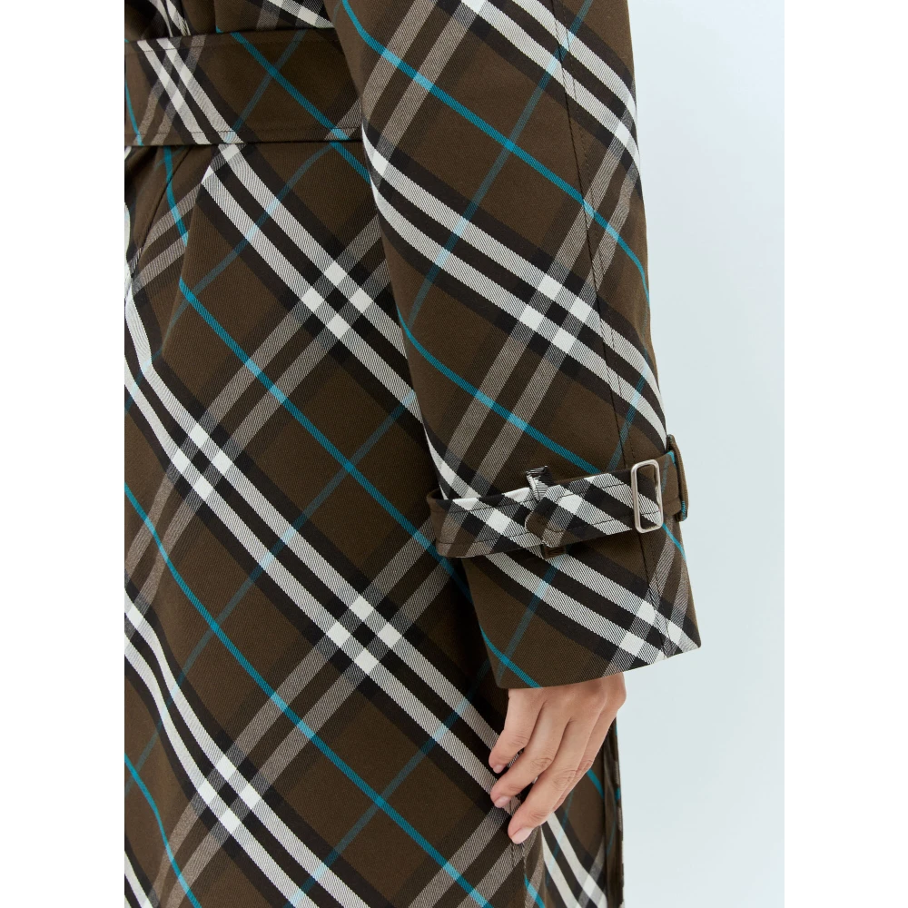 Burberry Klassieke Check Trenchcoat Green Dames
