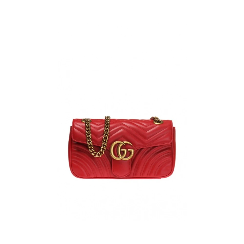 Gucci GG Marmont Small Shoulder Tas Red Dames
