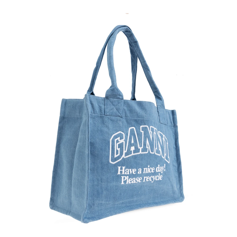 Ganni Shopper tas Blue Dames