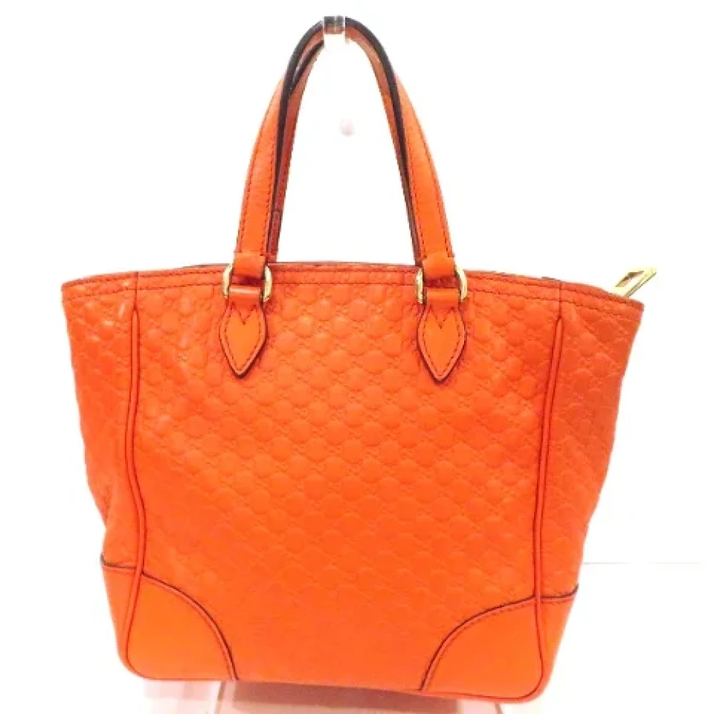 Gucci Vintage Pre-owned Leather handbags Orange Dames