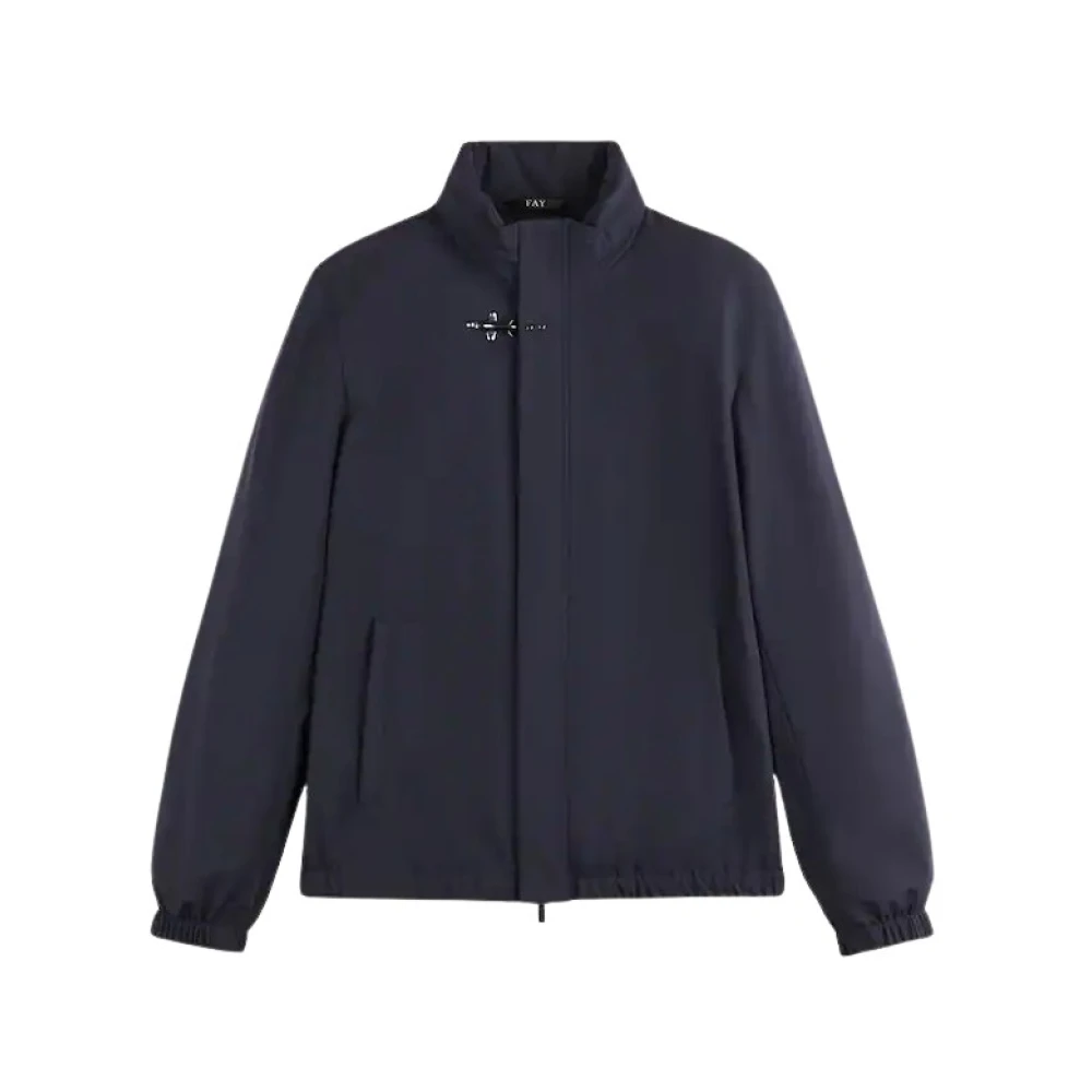 Fay Men's Blue Light Jackets, Xl, Travel Bomber Jacket